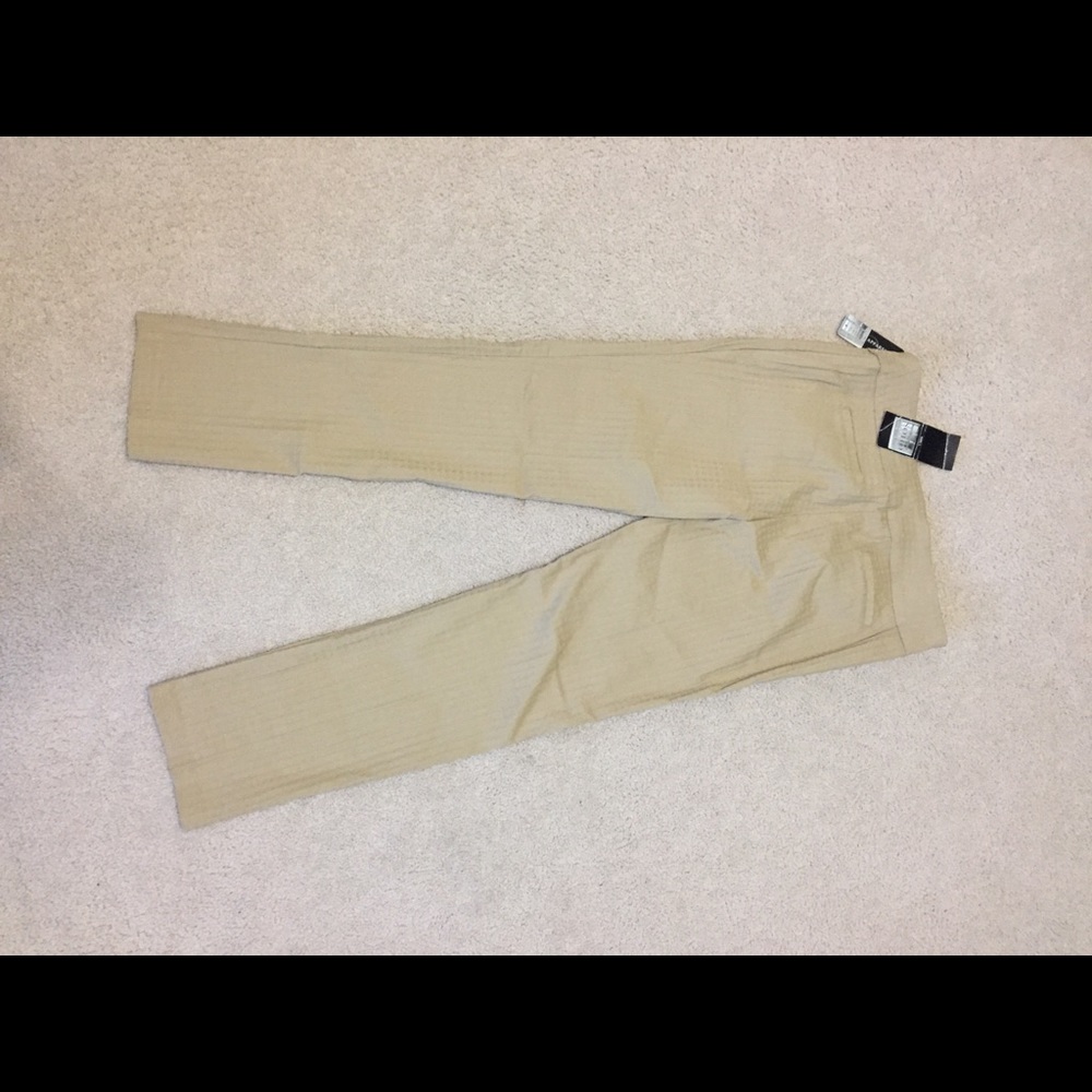 Tan texture pants ankle cut